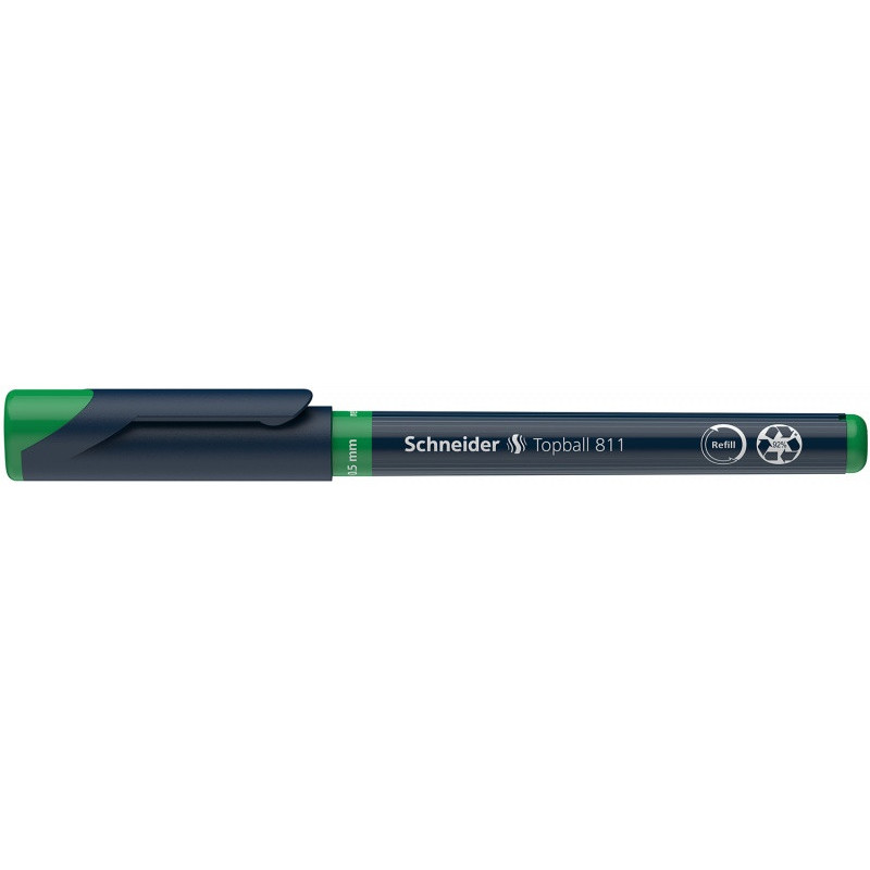Pióro kulkowe SCHNEIDER Topball 811, 0,5 mm, zielone