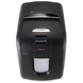 Niszczarka automatyczna REXEL Auto+ 100M EU, mikro ścinki, P-5, 100 kart., 26l, karty kredytowe, czarna