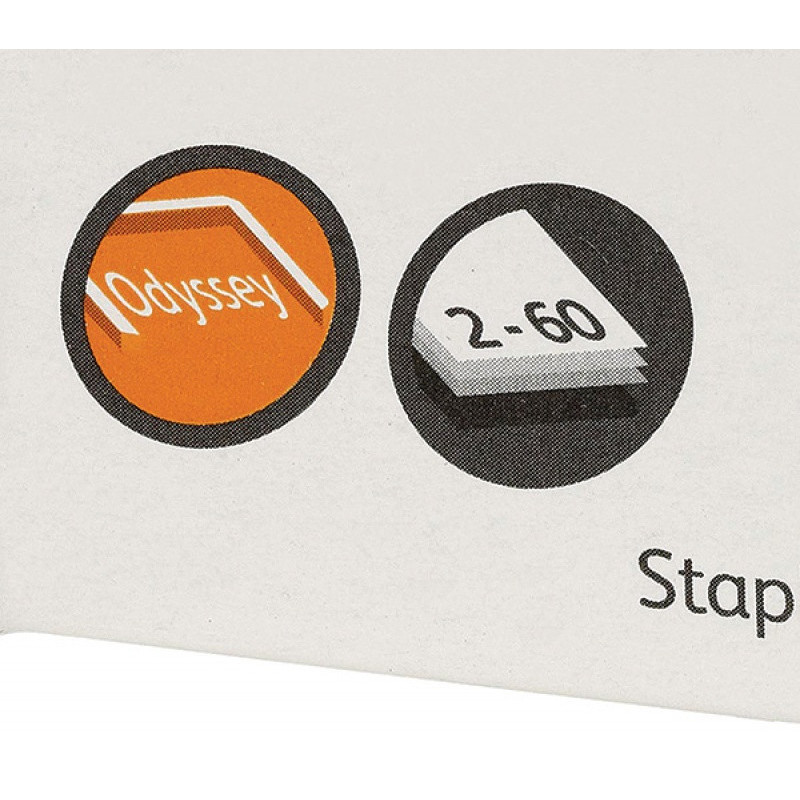 Zszywki REXEL Odyssey, 9mm, 2500szt., wysokowydajne, srebrne