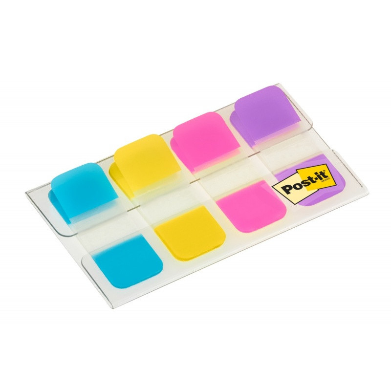 Zakładki indeksujące POST-IT® do archiwizacji (676-AYPV), PP, silne, 15,8x38,1mm, 4x10 szt., mix kolorów
