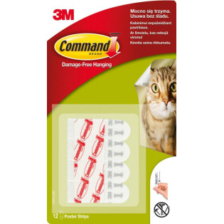 Paski wymienne do haczyków wielokrotnego użytku COMMAND™ (17024 PL), 12 szt.