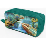 Piórnik-kosmetyczka DONAU Chameleon, bez wyposażenia, 20x8x5,5cm, zielony