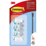 Uchwyty do kabli COMMAND™ (17017 PL), małe, 4szt., transparentne