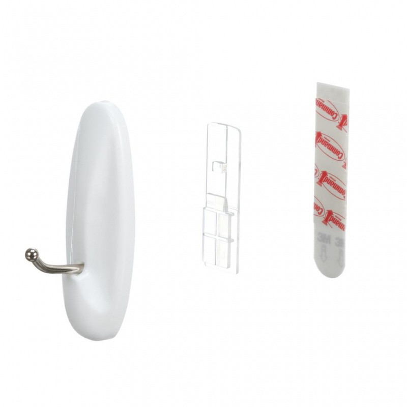 Haki wielokrotnego użytku COMMAND™ (17068 PL), z metalowym uchwytem, średnie, 2szt., biały