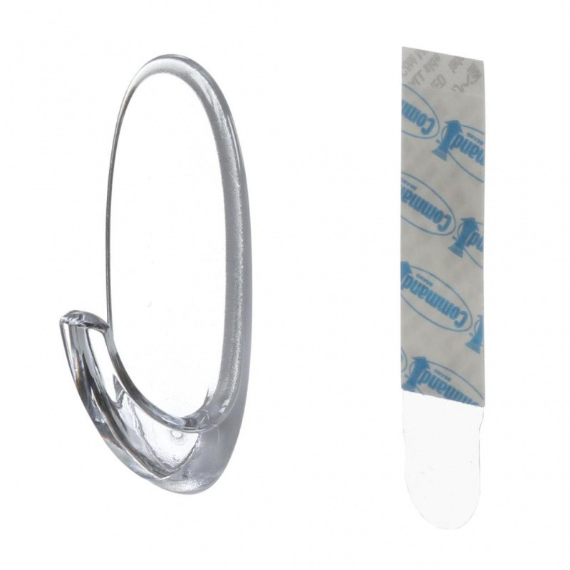 Haki wielokrotnego użytku COMMAND™ Outdoor (17091CLR-AWCEE), średnie, 2 szt., transparentne