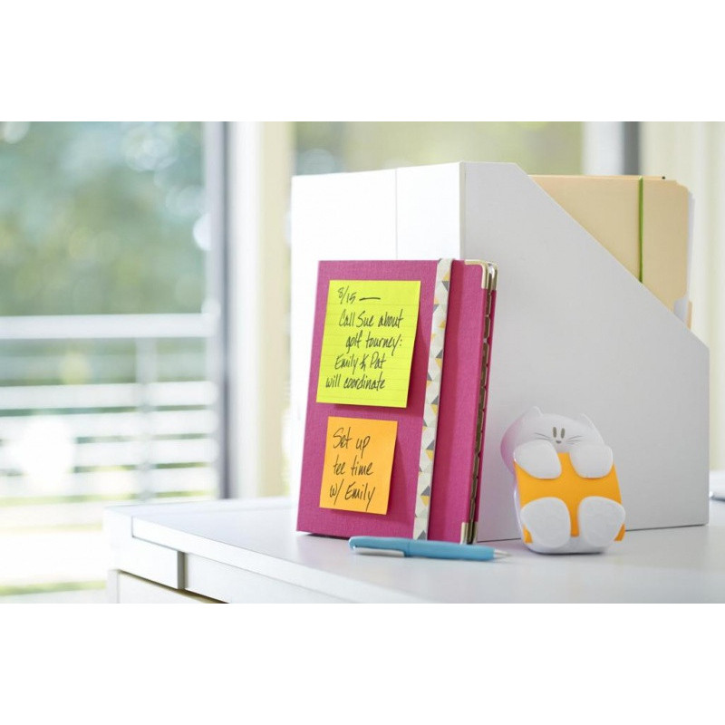 Karteczki samoprzylepne POST-IT® Super Sticky (4622-SSEU), mix rozmiarów, 4x45 kart., zawieszka, mix kolorów