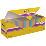 Karteczki samoprzylepne POST-IT® Super Sticky (654-SS-VP24COL), 76x76mm, 90 kart./bloczek, 21 + 3 bloczki GRATIS, mix kolorów