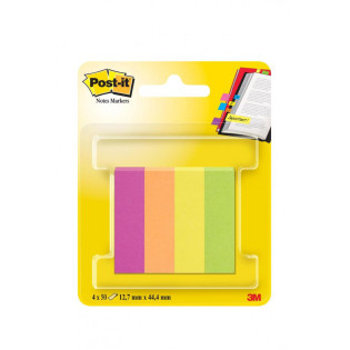 Znaczniki POST-IT® (670-4CA-EU), papier, 12,7x44,4mm, 4x50 kart., zawieszka, mix kolorów