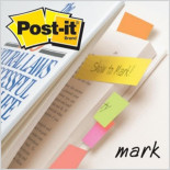 Znaczniki POST-IT® (670-4CA-EU), papier, 12,7x44,4mm, 4x50 kart., zawieszka, mix kolorów