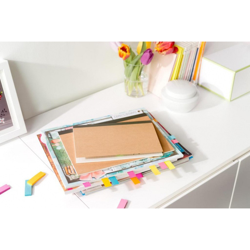 Znaczniki POST-IT® (670-4CA-EU), papier, 12,7x44,4mm, 4x50 kart., zawieszka, mix kolorów