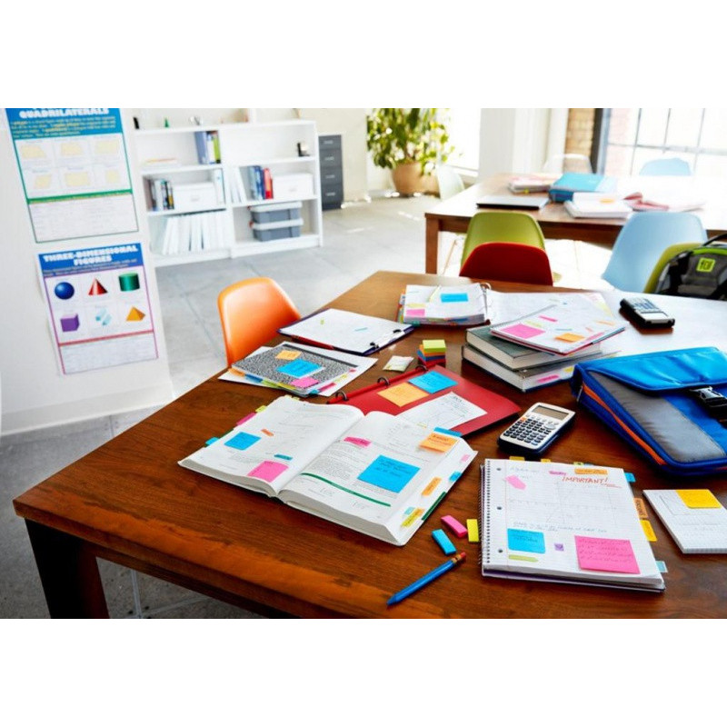 Znaczniki POST-IT® (670-4CA-EU), papier, 12,7x44,4mm, 4x50 kart., zawieszka, mix kolorów