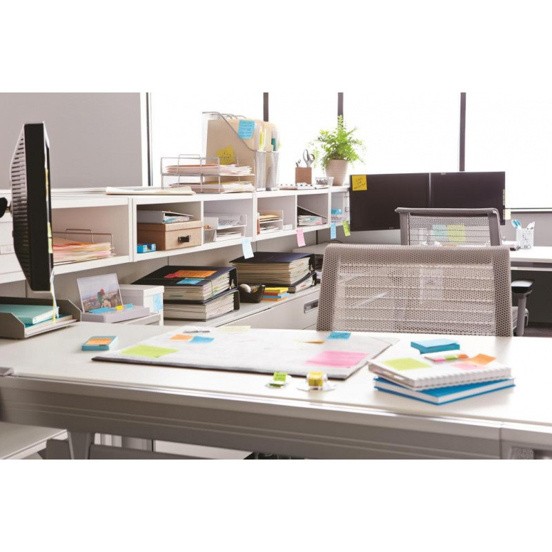 Znaczniki POST-IT® (670-4CA-EU), papier, 12,7x44,4mm, 4x50 kart., zawieszka, mix kolorów