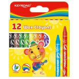 Kredki świecowe KEYROAD, 12szt., 8mm, mix kolorów
