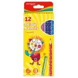 Kredki ołówkowe KEYROAD, trójkątne, 12szt., mix kolorów