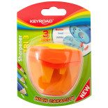 Temperówka KEYROAD Tri 3, plastikowa, potrójna, blister, mix kolorów