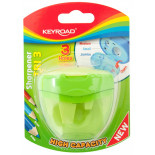 Temperówka KEYROAD Tri 3, plastikowa, potrójna, blister, mix kolorów