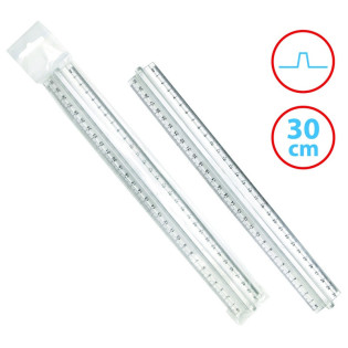 Linijka z uchwytem DONAU, 30cm, zawieszka, transparentna