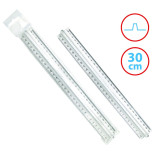 Linijka z uchwytem DONAU, 30cm, zawieszka, transparentna