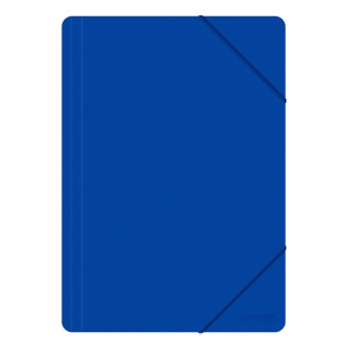 Teczka z gumką OFFICE PRODUCTS, A4, PP, 500mikr., 3-skrz., niebieska