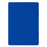 Teczka z gumką OFFICE PRODUCTS, A4, PP, 500mikr., 3-skrz., niebieska