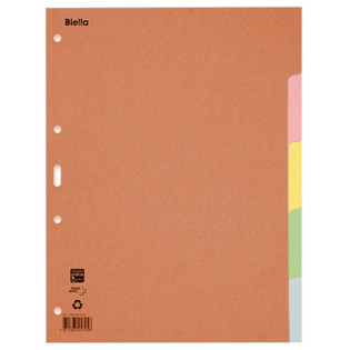 Przekładki kartonowe, A4, 1-5 kart., mix kolorów