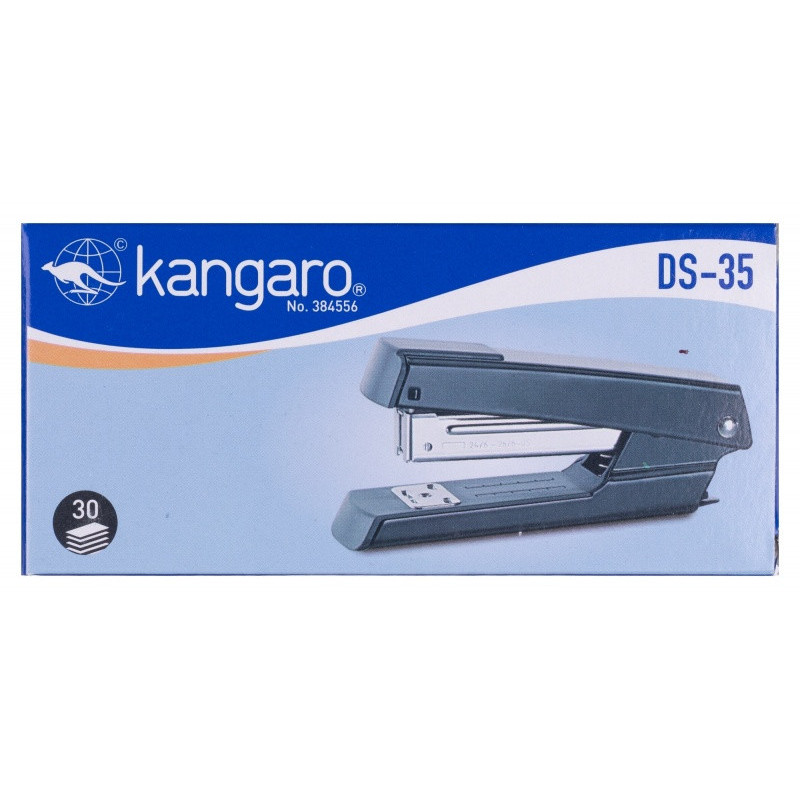 Zszywacz KANGARO DS-35, zszywa do 30 kartek, metalowy, w pudełku PP, czerwony