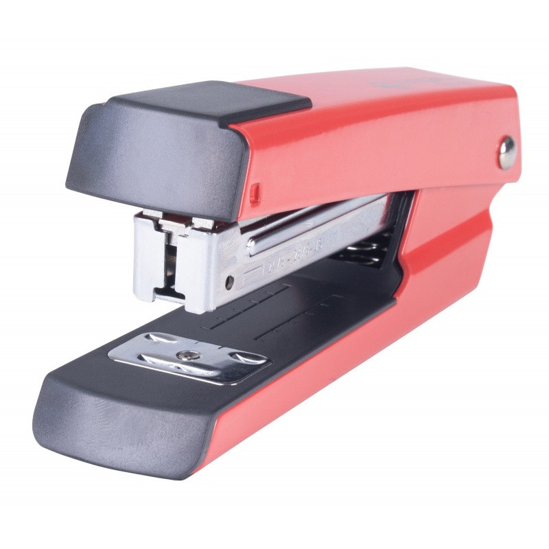 Zszywacz KANGARO DS-35, zszywa do 30 kartek, metalowy, w pudełku PP, czerwony