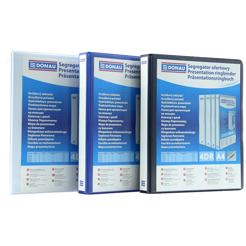 Segregator ofertowy DONAU, PP, A4/4RD/65, niebieski