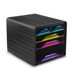 Zestaw 5 szufladek CEP Smoove, czarny/mix kolorów