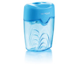 Temperówka KEYROAD Ripple, plastikowa, podwójna, z pojemnikiem, pakowane na displayu, mix kolorów