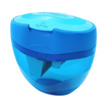 Temperówka KEYROAD Tris, plastikowa, potrójna, z pojemnikiem, pakowane na displayu, mix kolorów