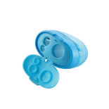 Temperówka KEYROAD Tris, plastikowa, potrójna, z pojemnikiem, pakowane na displayu, mix kolorów