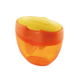 Temperówka KEYROAD Tris, plastikowa, potrójna, z pojemnikiem, pakowane na displayu, mix kolorów