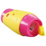 Temperówka KEYROAD Cheese, plastikowa, podwójna, z pojemnikiem, pakowane na displayu, mix kolorów