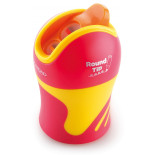 Temperówka KEYROAD Colour Special, plastikowa, podwójna, z pojemnikiem, ostrzenie zaokrąglone, pakowane na displayu, mix kolorów