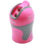 Temperówka KEYROAD Colour Special, plastikowa, podwójna, z pojemnikiem, ostrzenie w szpic, pakowane na displayu, mix kolorów