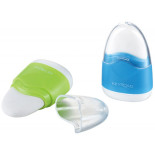 Temperówka KEYROAD Navy, plastikowa, pojedyncza, z gumką, pakowane na displayu, mix kolorów