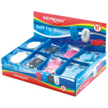 Gumka uniwersalna KEYROAD Soft Tip, pakowane na displayu, mix kolorów