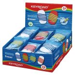 Gumka uniwersalna KEYROAD Wave, pakowane na displayu, mix kolorów