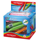 Gumka uniwersalna KEYROAD Stick, pakowane na displayu, mix kolorów