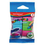 Gumka uniwersalna KEYROAD Elastic Touch, 2szt., zawieszka, mix kolorów
