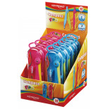 Cyrkiel KEYROAD Flow, plastikowy, w etui z grafitami, pakowane na displayu, mix kolorów