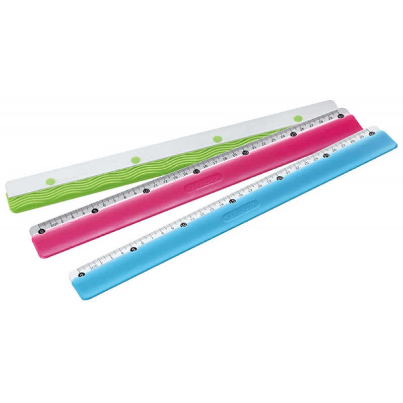 Linijka KEYROAD Color Bar, 30cm, pakowane na displayu, mix kolorów