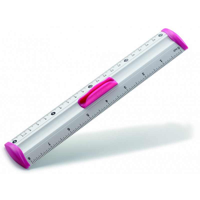 Linijka z uchwytem KEYROAD Measure Clip, 20 cm, pakowane w display, mix kolorów