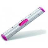 Linijka z uchwytem KEYROAD Measure Clip, 20 cm, pakowane w display, mix kolorów