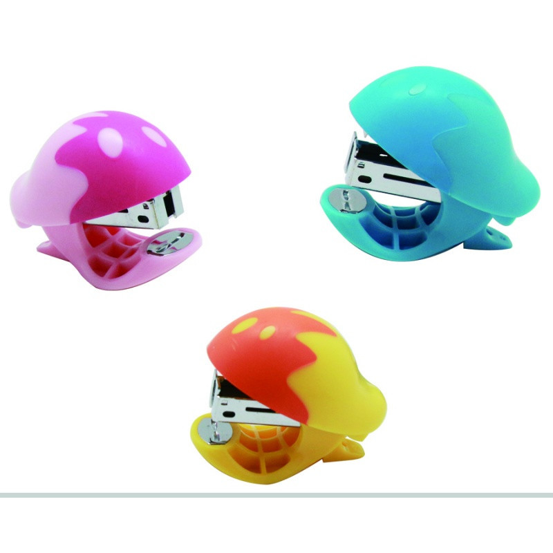 Zszywacz KEYROAD Mini+zszywki, zszywa do 20 kartek, pakowane na displayu, mix kolorów