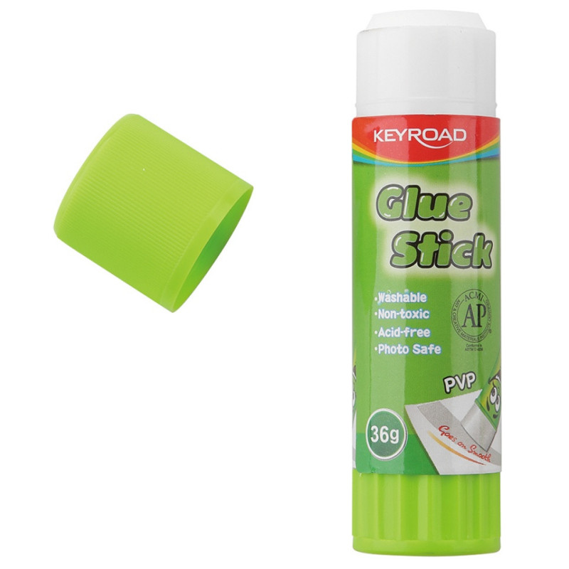 Klej w sztyfcie KEYROAD, PVP, 36g, pakowane na displayu
