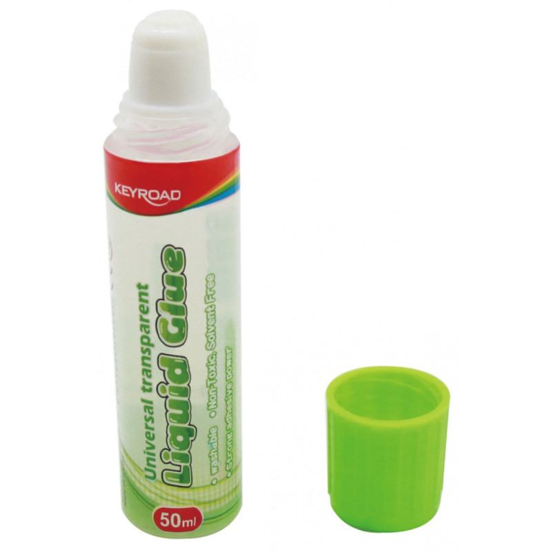 Klej w płynie KEYROAD, z gąbczastą końcówką, 50ml, pakowane na displayu