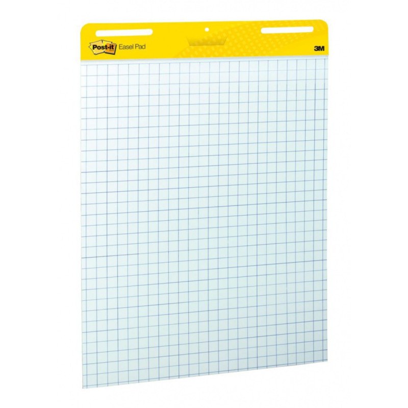 Samoprzylepne arkusze konferencyjne Post-it® Super Sticky, na flipchart, 63,5x76,2cm, w kratkę do wykresów, 30 kart., białe