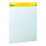 Samoprzylepne arkusze konferencyjne Post-it® Super Sticky, na flipchart, 63,5x76,2cm, w kratkę do wykresów, 30 kart., białe